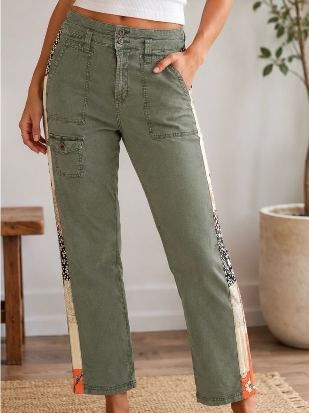 Anthropologie The Wanderer Utility Cargo pants size 29 Olive Green